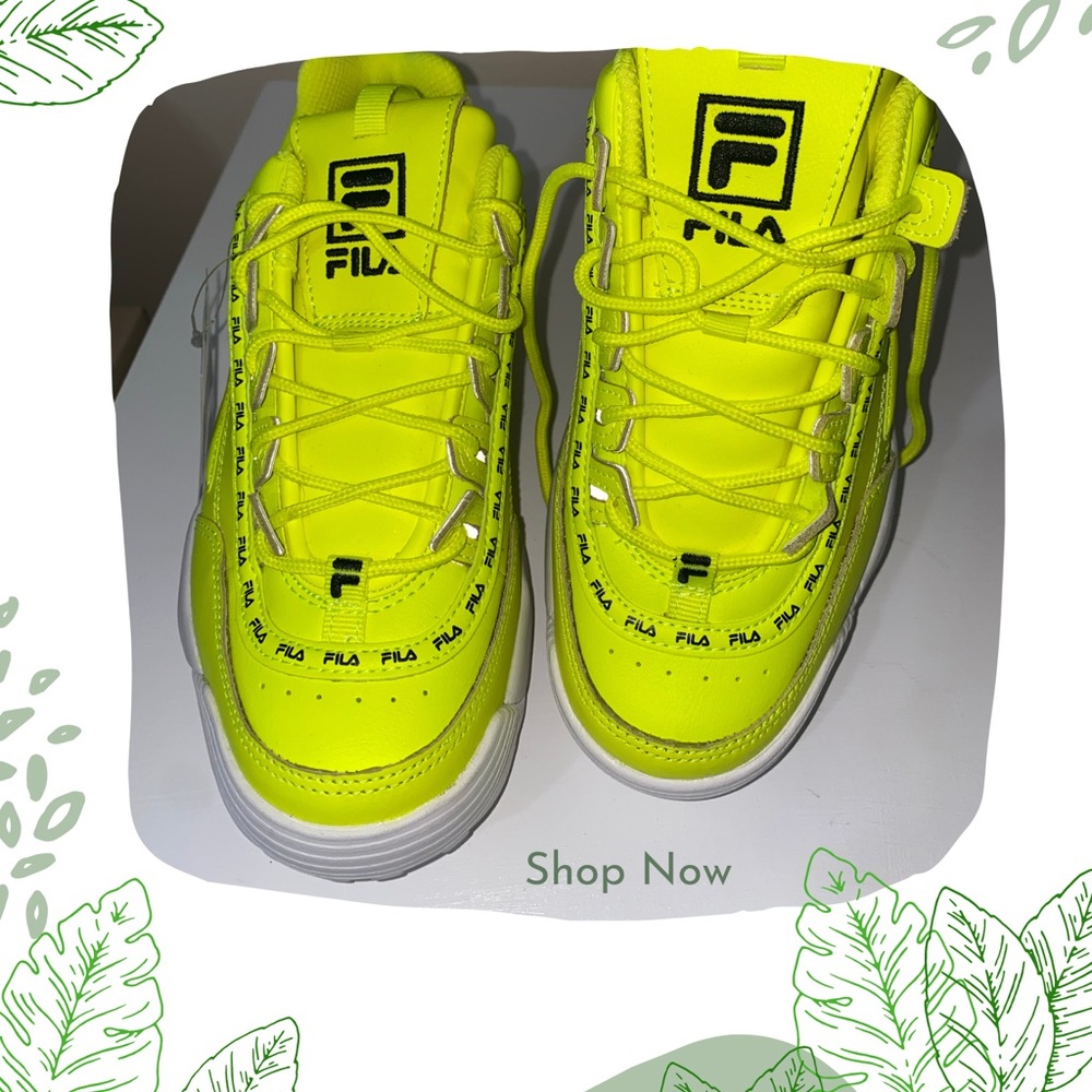 FILA Neon Green Disrupter 2